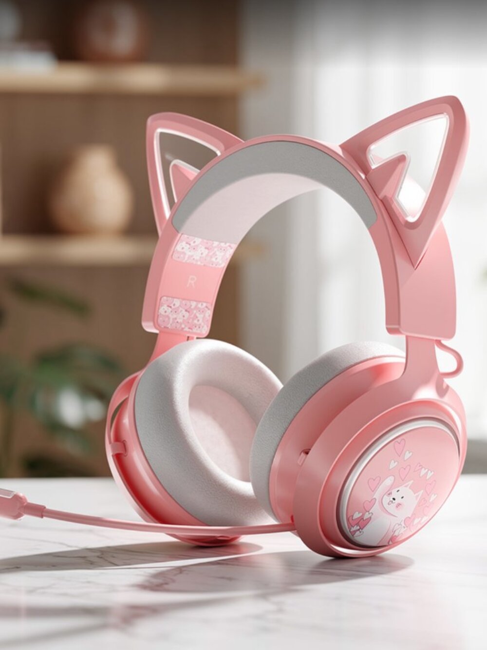 Somic GS510 Cat Ear Wireless Headset - Pink